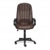 Кресло офисное из ткани TetChair CH 833 (Искусств. коричневая кожа)