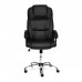Кресло офисное TetChair «Bergamo» (хром) (Искусств. чёрная кожа)