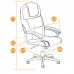 Кресло офисное TetChair «Bergamo» (хром) (Искусств. бежевая кожа)