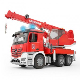 Пожарная машина автокран Bruder MB Arocs с модулем со световыми и звуковыми эффектами