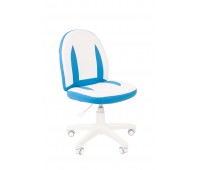 Кресло CHAIRMAN Kids 122 экопремиум белый/голубой