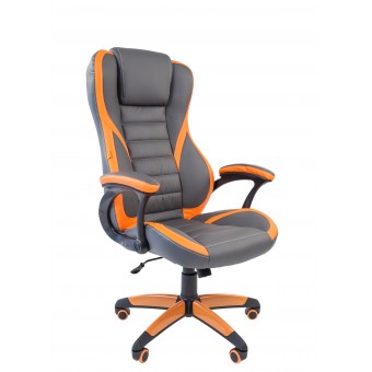 Кресло CHAIRMAN game 22 экопремиум серый/оранжевый