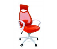 Кресло CHAIRMAN 840 белый пластик TW16\TW-66 оранжевый