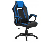 Кресло игровое Бюрократ CH-829/BL+BLUE черный/синий искусственная кожа
