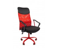 Кресло CHAIRMAN 610 15-21 черный + TW красный /CMet