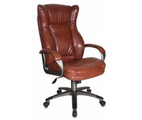 Кресло руководителя Бюрократ CH-879DG/Brown коричневый искусственная кожа (пластик темно-серый)