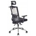 Кресло руководителя Бюрократ MC-612-H, GR, 26-B01 серый BM-10 сиденье черный 26-В01 сетка, ткань крестовина хром