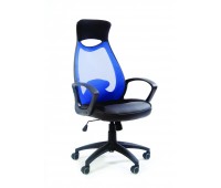 Кресло CHAIRMAN 840 черный пластик TW-05 синий