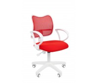 Кресло CHAIRMAN 450 LT белый пластик TW-19/TW-69 красный