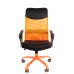 Кресло CHAIRMAN 610 15-21 черный + TW оранжевый/CMet