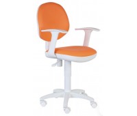 Кресло детское Бюрократ CH-W356AXSN/15-75 оранжевый 15-75 колеса белый/оранжевый (пластик белый)