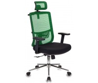 Кресло руководителя Бюрократ MC-612-H, GN, 26-B01 зеленый BM-14 сиденье черный 26-В01 сетка, ткань крестовина хром