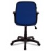 Кресло Бюрократ CH-808-LOW/BLUE низкая спинка синий 15-10