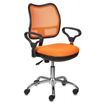 Кресло Бюрократ CH-799SL/OR/TW-96-1 спинка сетка оранжевый сиденье оранжевый TW-96-1 крестовина хром