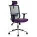Кресло руководителя Бюрократ MC-612-H, DG, VIOLET серый TW-04 сиденье фиолетовый BAHAMA крестовина хром