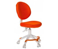 Кресло детское Бюрократ KD-W6-F, TW-96-1 оранжевый (пластик белый)