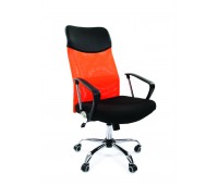Кресло CHAIRMAN 610 15-21 черный + TW оранжевый