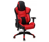 Кресло игровое Бюрократ CH-773/BLACK+R одна подушка черный/красный искусственная кожа (пластик черный)