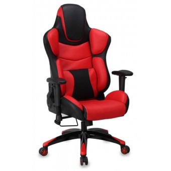 Кресло игровое Бюрократ CH-773/BLACK+R одна подушка черный/красный искусственная кожа (пластик черный)