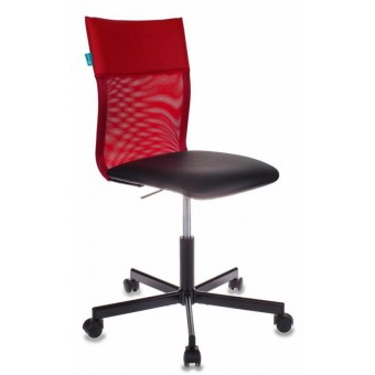 Кресло Бюрократ CH-1399/R+B спинка сетка красный сиденье черный искусственная кожа крестовина металл