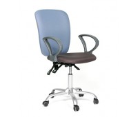 Кресло CHAIRMAN 9801 сид15-13 серый/сп 15-41 голубой