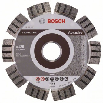 Bosch Алмазный отрезной круг Best for Abrasive 125 x 22,23 x 2,2 x 12 мм (2608602680)