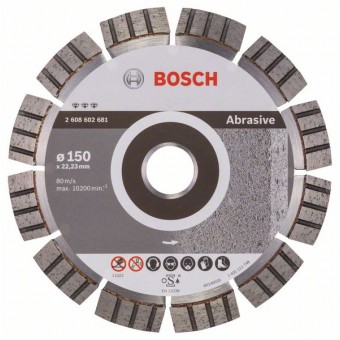 Bosch Алмазный отрезной круг Best for Abrasive 150 x 22,23 x 2,4 x 12 мм (2608602681)