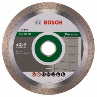 Bosch Алмазный отрезной круг Best for Ceramic 150 x 22,23 x 1,9 x 10 мм (2608602632)