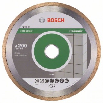 Bosch Алмазный отрезной круг Standard for Ceramic 200 x 25,40 x 1,6 x 7 мм (2608602537)