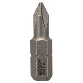 Bosch Бита PH1, 25 мм, шестигранный хвостовик 1/4", ISO 1173 C6.3, Extra-Hart PH1 25мм (2608521218)