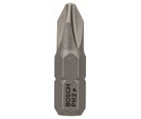 Bosch Бита PH2, 25 мм, шестигранный хвостовик 1/4", ISO 1173 C6.3, Extra-Hart PH2 25мм (2608521219)