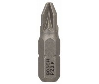 Bosch Бита PZ2, 25 мм, шестигранный хвостовик 1/4", ISO 1173 C6.3, Extra-Hart PZ2 25мм (2608521222)