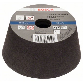 Bosch Чашечный шлифкруг, конусный, по металлу/литью 90 мм, 110 мм, 55 мм, 60 (1608600234)