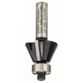 Bosch Фрезы для снятия фасок/выборки заподлицо 8 мм, D1 23,7 мм, B 5,5 мм, L 12 мм, G 54 мм, 25 (2608628351)
