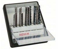 Bosch Набор из 10 пильных полотен Robust Line Wood Expert, с T-образным хвостовиком T 101 AO, T 101 B, T 101 BR, T 101 AOF, T 101 BF, T 101 BRF, T 244 D, T 144 D, T 144 DF, T 144 DP (2607010540)