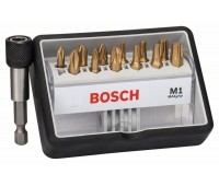 Bosch Набор Robust Line из 12+1 насадок-бит M Max Grip 25 мм, 12+1 шт. (2607002577)