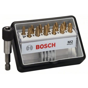 Bosch Набор Robust Line из 12+1 насадок-бит M Max Grip 25 мм, 12+1 шт. (2607002578)