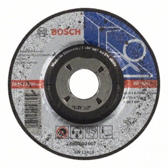 Bosch Обдирочный круг, выпуклый, Expert for Metal A 30 T BF, 115 мм, 4,0 мм (2608600007)