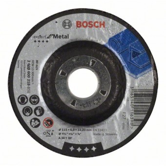 Bosch Обдирочный круг, выпуклый, Expert for Metal A 30 T BF, 115 мм, 6,0 мм (2608600218)
