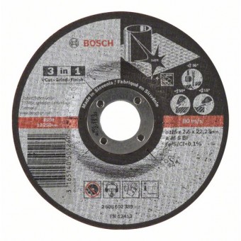 Bosch Отрезной круг «3 в 1» A 46 S BF, 125 мм, 2,5 мм (2608602389)