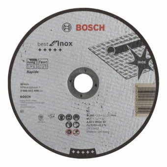Bosch Отрезной круг, прямой, Best for Inox, Rapido A 46 V INOX BF, 180 мм, 1,6 мм (2608603498)