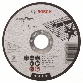 Bosch Отрезной круг, прямой, Expert for Inox AS 46 T INOX BF, 125 мм, 2,0 мм (2608600094)