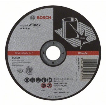 Bosch Отрезной круг, прямой, Expert for Inox AS 46 T INOX BF, 150 мм, 1,6 мм (2608603405)