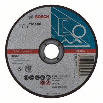 Bosch Отрезной круг, прямой, Expert for Metal AS 46 T BF, 150 мм, 1,6 мм (2608603398)