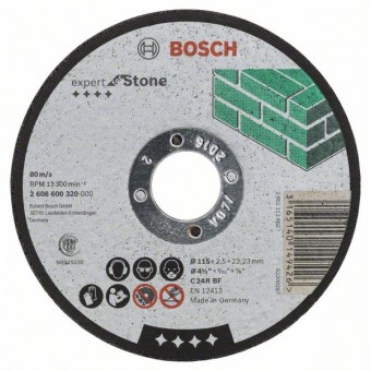 Bosch Отрезной круг, прямой, Expert for Stone C 24 R BF, 115 мм, 2,5 мм (2608600320)