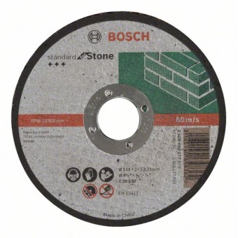 Bosch Отрезной круг, прямой, Standard for Stone C 30 S BF, 115 мм, 22,23 мм, 3,0 мм (2608603177)