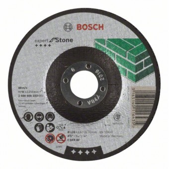 Bosch Отрезной круг, выпуклый, Expert for Stone C 24 R BF, 125 мм, 2,5 мм (2608600222)