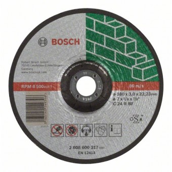 Bosch Отрезной круг, выпуклый, Expert for Stone C 24 R BF, 180 мм, 3,0 мм (2608600317)