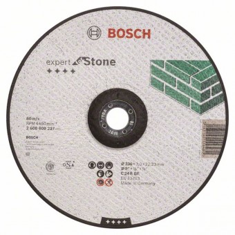 Bosch Отрезной круг, выпуклый, Expert for Stone C 24 R BF, 230 мм, 3,0 мм (2608600227)