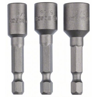 Bosch Пакет торцовых ключей 3 предм. 50 мм, 1/4", 3/8", 5/16" (2608551077)